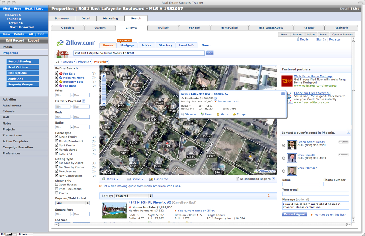 PROPERTIES: Web views for Google, Zillow, Trulia and more.